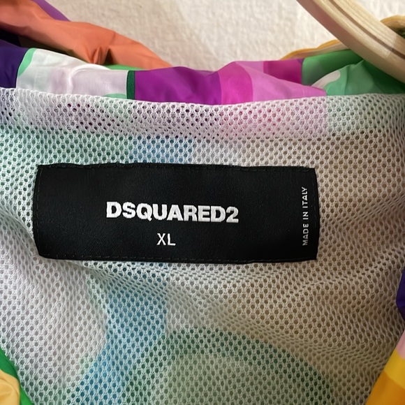 DSQUARED2 Men's Gouache Windbreaker Size XL In Fantasy (damaged) - Picture 6 of 10